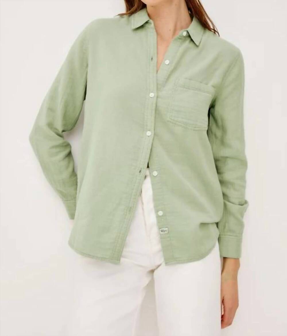 NEW RAILS freeman long sleeve shirt in vintage sage